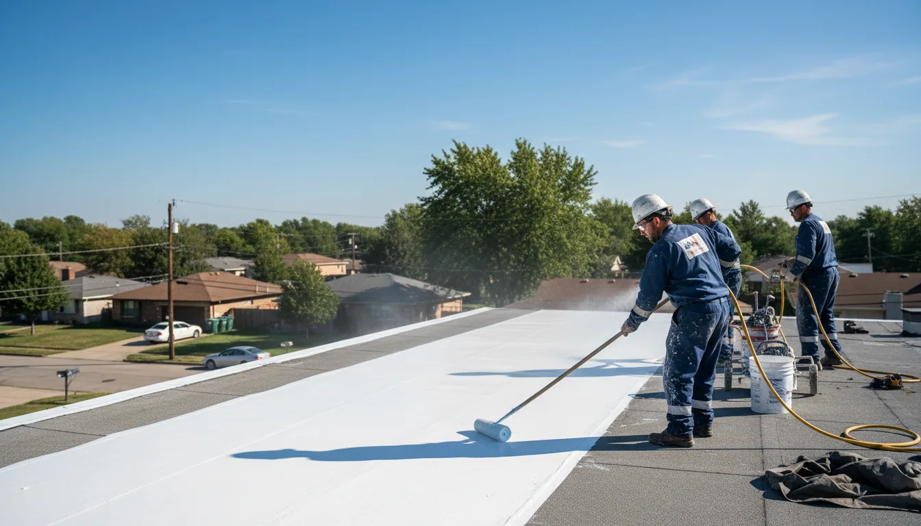 Commercial roof coating in Hughes Springs, TX near me